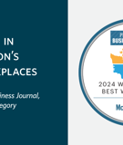 McKinley Irvin Ranked #2 in 2024 Washington’s Best Workplaces by PSBJ